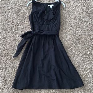 NWOT White House Black Market Black Ruffle Dress